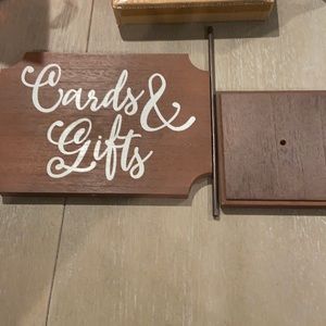 Cards and gifts sign used once